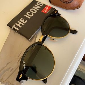 Rayban clubround polarized sunglasses. NEVER WORN